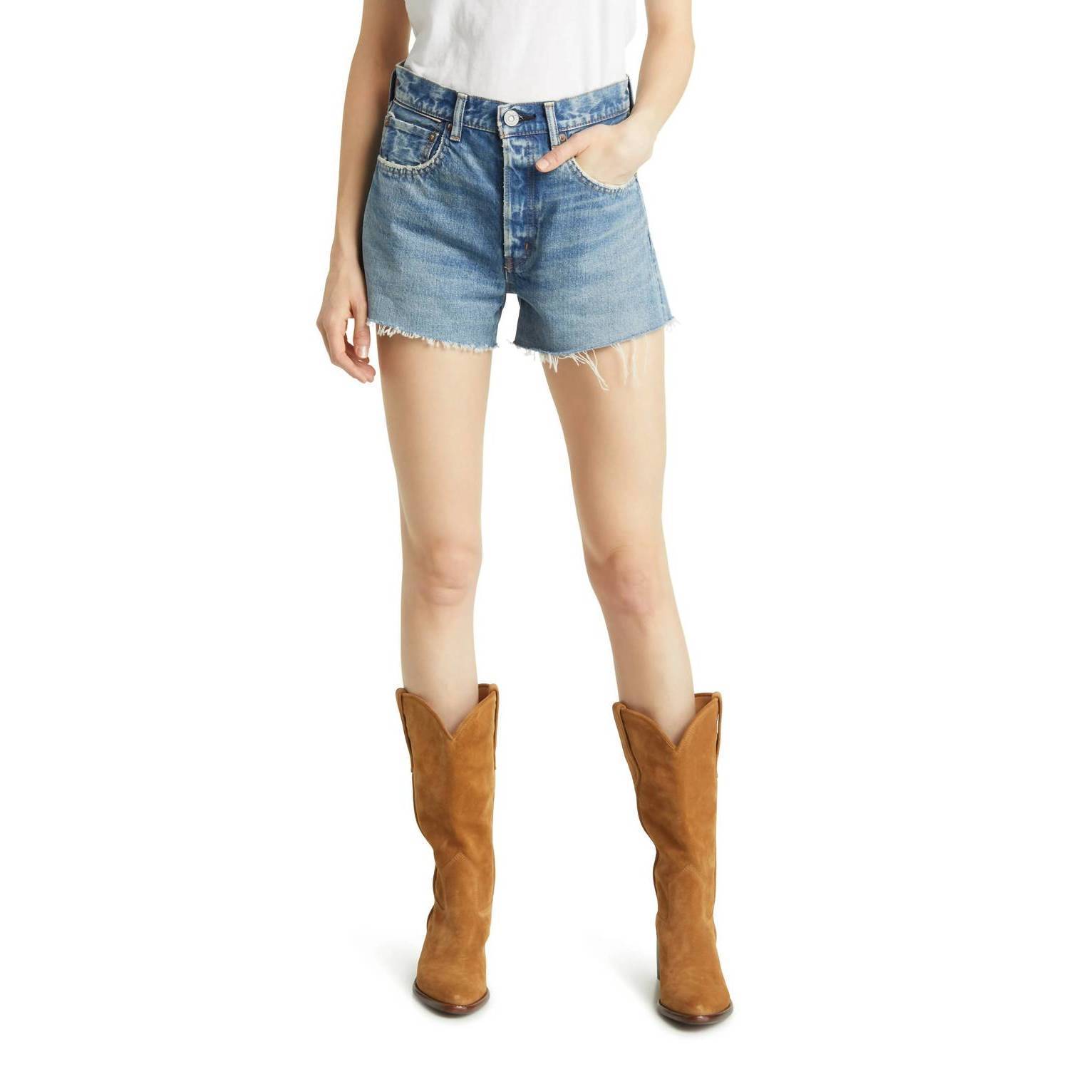 New Moussy Holmesdale Shorts In Blue